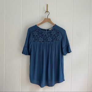 Mixed Media Lace Top from the Loft
